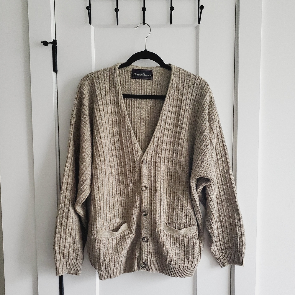 Vintage Christian Dumas knitted oversize grandpacore cardigan